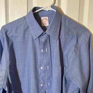 EUC men’s brooks brothers dress shirt blue size 15-4/5 button up
